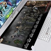 Mouse Pad Metal Gear Solid Carpet Gaming Accessories Table Gabinete Gamer Varmilo Keyboard Desk Mat Genshin Impact LOL Mousepad Basic Keyboards