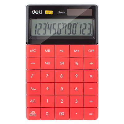 Deli E1589 Desktop Calculator Universal Programer 12 digits dual power fashion style business school supplies office calculators