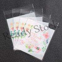 【hot sale】 ✜☽ B41 100pcs/pack Thanks Candy Cookie Bags Wedding Birthday Craft Self-adhesive Biscuit Packaging Gift Bag