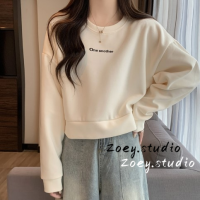 Zoey.Studio เสื้อฮู้ด เสื้อแขนยาวอบอุ่น หลวมและสบาย สบายๆ คลาสสิค นุ่มนวล สไตล์ WWY23A00WC 42Z231016