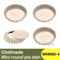 เชฟเมค พิมพ์อบพายถอดก้นมินิ 4 ชิ้น Chefmade  Set 4 Of Mini Round Pie Dish / WK9022-4 / ถาดอบทาร์ต / พิมพ์ขนม