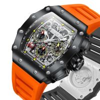 【HOT】 Men Design Multi-functional Mechanical Watches Men  39;s Tape Wristwatch