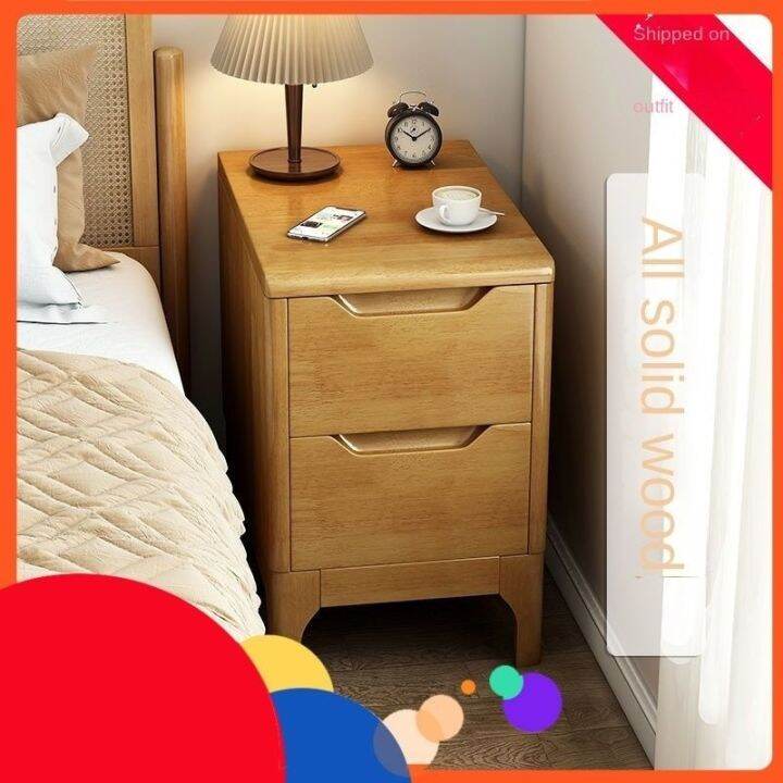 DFS Bedside Table Solid Wood with Drawer Modern Mini Storage