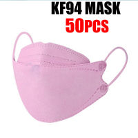 MENTEE 50pcs KF94FaceMaskss 4 Layer Non-woven Protection Filter 3d Anti Dust Anti Fog and Smoke Black Washable Clothmade In Korea KF94FaceMaskss with