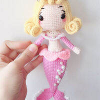 Mermaid Snowyprincess Doll Doll Pendant Wool CrochetdiyManual Woven Material Kit Graphic Zero Base