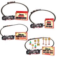 Train Track Toy Rechargeable DIY Small Train Set for Kids Retro Train Set