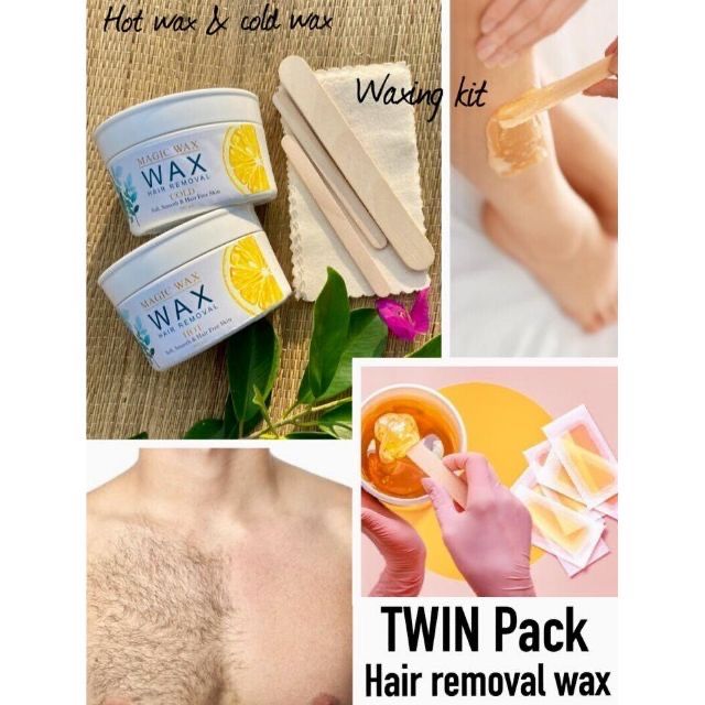 TWIN PACK Semi-Permanent Hair Removal Wax Gel (Hot Wax & Cold Wax) |  Lazada