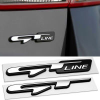 3D รถ GT Line Design Fender ด้านหลัง Trunk Body Emblem Badge สติกเกอร์สำหรับ Peugeot สำหรับ Kia K9 Forte Ceed Cerato RIO K3 K5อุปกรณ์เสริม