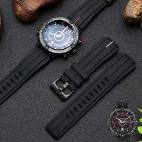 24*16มม. สายนาฬิกายางซิลิโคนสำหรับ Timex สายนาฬิกา T2N720 T2N721 TW2T76300สายรัดข้อมือสร้อยข้อมือกันน้ำนูนอินเทอร์เฟซ