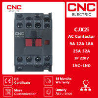 CNC CJX2i AC คอนแทค3จุด220โวลต์5060เฮิร์ต1NC 1NO ราง Din ติดตั้งครัวเรือน Modular 9A12A25A32A