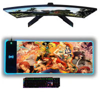 Zoro Mouse Pad Rgb Pengisi Daya Incorkabel Anime,Aksesori Kantor,Mouse Luffy,Lampu Latar,Aksesori Gamer