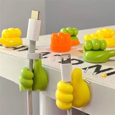 10pcs Multifunctional Clip Handy Holder Self-Adhesive Wall Thumb Hooks Wire Data Cable Organizer Hanger Accessories Home Decor
