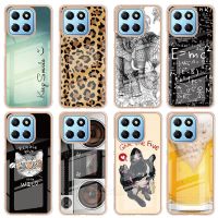 เคสมันวาวสำหรับ Honor 90 Lite 5G X9A X8A X8 X7 X7A X6 Magic 5 Pro เคส TPU แบบแข็งลายการ์ตูนสัตว์เสือดาวลูกสุนัขเบียร์เปลือกหลัง