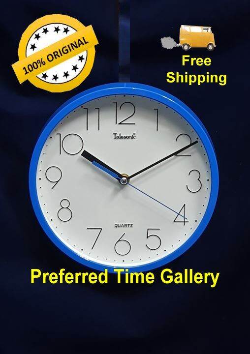 ORIGINAL Telesonic Wall Clock 8951 Blue Case,Number Dial Lazada