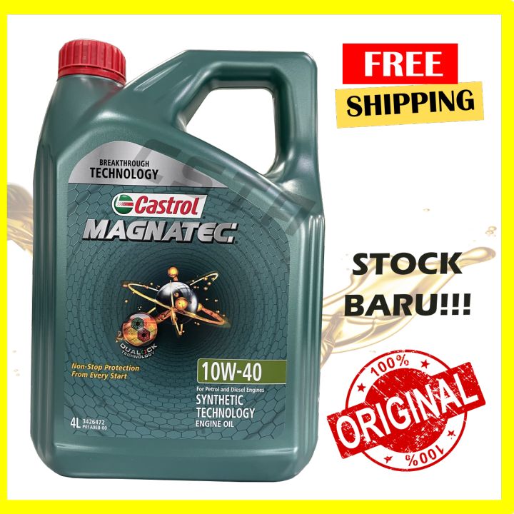 ORIGINAL Castrol Magnatec DUALOCK 10W40 Semisynthetic Engine Oil 4L