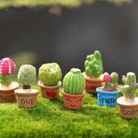 Figurine Miniature Simulation Cactus Small Potted Micro Landscape Ornaments For Home Decorations DIY Gardening Accessories