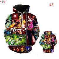 2023 奇妙冒険คุณภาพสูง 2023 HX JoJos Bizarre Adventure ジョジョのな Cool Anime 3D Print Unisex Fashion Hoodies Casual Sweatshirt Thin hooded sweater สต็อกเพียงพอ