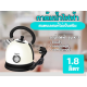 Electric Kettle กาต้มน้ำไฟฟ้า กาต้มน้ำ ร้อนไฟฟ้าสแตนเลส ความจุ 1.8 ลิตร ร้อนไว หยุดการทำงานอัตโนมัติเมื่อน้ำเดือด กาต้มน้ําไฟฟ้าขนาดเล็ก กาต้มน้ำไฟฟ้า 1 ลิตร กาต้มน้ำไฟฟ้าสแตนเลส วัสดุทำจากสแตนเลส ร้อนเร็ว คุณภาพดี กาต้มน้ำสแตนเลส