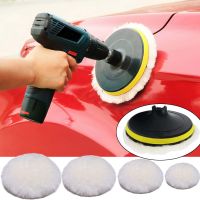 34567นิ้วเลียนแบบขนสัตว์แผ่นขัดรถความงามแว็กซ์ Self-Adhesive Disc ขนสัตว์ฟองน้ำ Pad Auto Polisher Paint Care