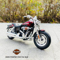 Maisto 1:18 Harley-Davidson Motorcycle 2009 FXDFSE CVO Fat Bob Alloy Motorcycle Model Toy Car Collection