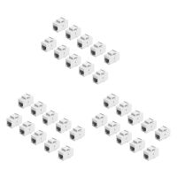 30Pcs RJ45 Connector Jack Cat6 Extension Coupler Ethernet Network LAN 6 Coupler Jacks Extend Adapter,White