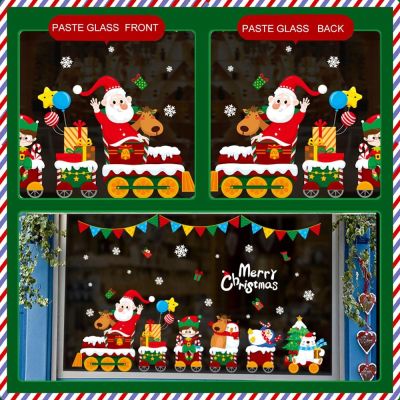 FENGRISE Merry Christmas Decorations For Home 2022 Christmas Wall Windows Sticker Xmas Navidad Noel Gifts Happy New Year 2023