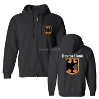 Deutschland Flag Crest Germany Eagle Socceres Footballer Hoodie Men Cotton Fleece Men Sweatshirts Jackets Tops