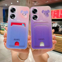 เคสโทรศัพท์OPPO A38 A58 A78 4G A78 A98 5G A57 A17 A17K ใหม่ 2023กระเป๋าเก็บบัตรดีไซน์ใหม่รูปแบบหมีทันสมัยเคสนิ่มโปร่งใส เคสOPPO A58 4Gโทรศัพท์