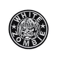 White Zombie Heavy Metal Band Music Badge Embroidery Patch Rock Punk Theme Sticker Applique for Iron on Patch Tshirt Accessories