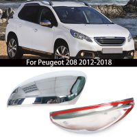 สำหรับ Peugeot 2008 14-18สำหรับ Citroen C3 C4กระบองเพชร18-20ฝาครอบกระจกโครเมี่ยมกระจกมองหลัง Se กระจกประตู16075120VG เครื่องประดับหมวก