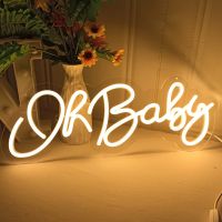 DECO Oh Baby Neon Sign USB Baby Lights For Bedroom Decor Party Decoration Led Light Childrens Birthday Gifts Custom Neon White