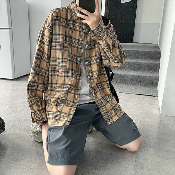 codtheresa-finger-m-3xl-plus-size-korean-style-men-plaid-shirt-mens-japanese-retro-shirt-casual-loose-long-sleeved-shirt-for-men