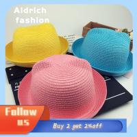 ALDRICH FASHION หมวก ฤดูร้อน เด็กน้อย เด็กผู้หญิง หูแมว หมวกเด็ก หมวกฟาง