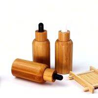 【YF】▼  glass 30ml bamboo dropper bottle with lid