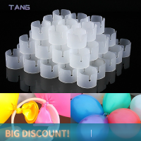 ?【Lowest price】TANG 50ชิ้น แพ็คห่วงผูกลูกโป่งที่เปิดเพื่อเฉลิมฉลองวงแหวนติดลูกโป่งอุปกรณ์ตกแต่งสไตล์บอลลูน