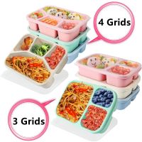 ✸ 4/3 Grids Bento Box Portable Food Storage Lunchbox Leakproof Food Container Microwave Oven Dinnerware Students Lunch Bag Kids