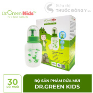 Bình rửa mũi Dr.Green Kids, kèm 30 gói muối, đầu rửa silicon