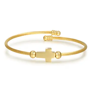 Criss Cross Orb 22k Gold Bangle Bracelet – Andaaz Jewelers