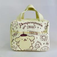 [COD] Cartoon cute big-eared dog pudding puppy double-sided lunch box bag bento portable insulation storage