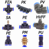 1pc PU/PV/PY/PE/PZA/PM/PA/SA/HVFF/PK Quick Pneumatic  fittings couplings Plastic connector tube pipe water 04 06 08 10 12 14 16 Hand Tool Parts Access