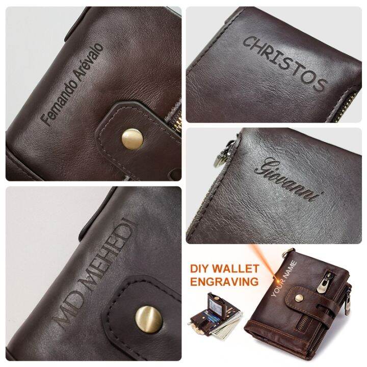 layor-wallet-แกะสลักฟรี-cowhide-หนังแท้ผู้ชายกระเป๋าสตางค์กระเป๋าเงินเหรียญมินิผู้ถือบัตรโซ่ผลงาน-portomonee-ชาย-walet-กระเป๋าโซ่