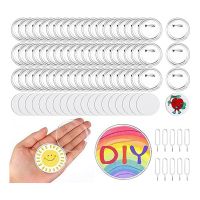 Set of 100 Buttons Transparent Acrylic DIY Button Making for DIY Craft Supplies Make Your Own Buttons