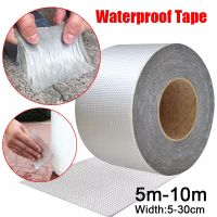 High Temperature Resistance Waterproof Tape Aluminum Foil Thicken Butyl Tape Wall Crack Roof Duct Repair Adhesive Tape 5-10M Adhesives  Tape