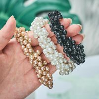 Imitation Pearl Head Rope Hair Ties Beads Girls Scrunchies Rubber Bands Ponytail Holders Hair Accessories Elastic Hair Band Hair Accessories