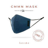 CMMN Mask by Āerde (แอร์เด้) — Blue / สีกรม  • หน้ากากนาโนไฟเบอร์ • กรองฝุ่นละออง 99.9% PM0.1 • ยับยั้งไวรัสและแบคทีเรีย • สะท้อนน้ำ