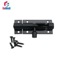 Black Barrel Bolt 2/3/4/5/6/8inch Aluminum Alloy Door Latch Hardware for Home Gate Safety Door Bolt Latch Lock Door Hardware Locks Metal film resistan