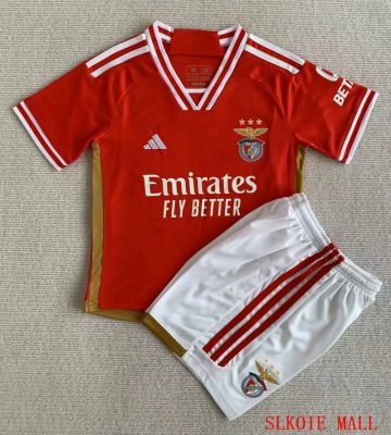 Benfica เสื้อเจอร์ซีย์ใส่อยู่บ้านแบบ23/24ชุดเจอร์ซี่ฟุตบอลคุณภาพแบบไทยสำหรับเด็กและผู้ใหญ่