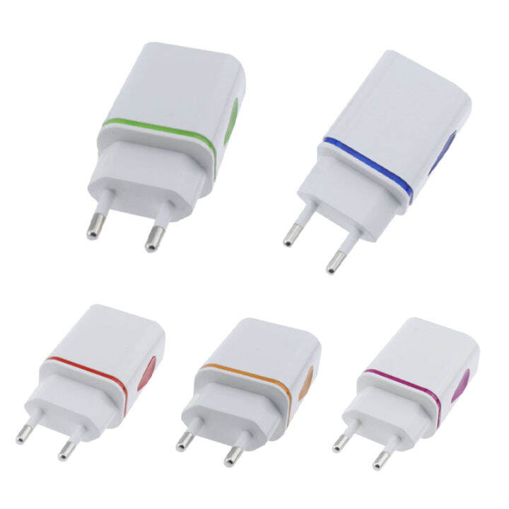 uni-อะแดปเตอร์ไฟ2a-5v-แบบสองพอร์ต-usb-ที่ชาร์จไฟ-led-แบบหยดน้ำสามารถใช้ได้กับโทรศัพท์ปลั๊กแบบยุโรป