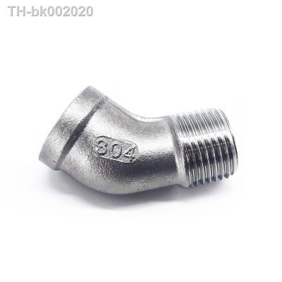 ✽▼ 1/4 3/8 1/2 3/4 1 1-1/4 1-1/2 BSP Female To Male Thread 304 Stainless Steel 45 Degree Elbow Pipe Fitting Connector