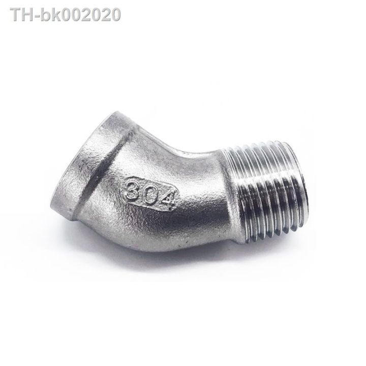 1-4-3-8-1-2-3-4-1-1-1-4-1-1-2-bsp-female-to-male-thread-304-stainless-steel-45-degree-elbow-pipe-fitting-connector